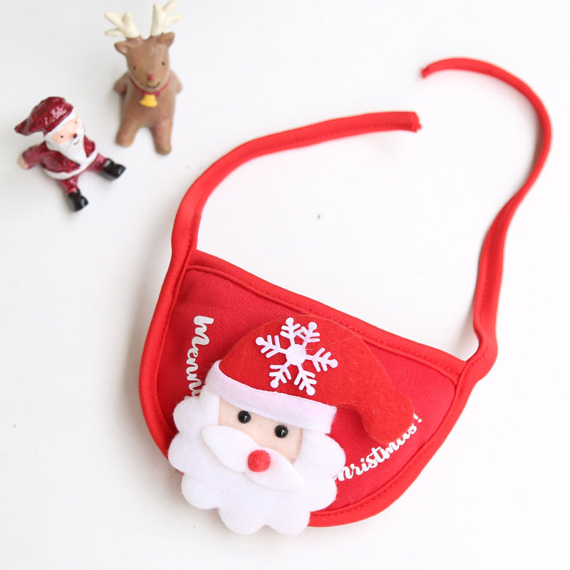 Dog/ Cat Hat Saliva Towel Bib for Christmas