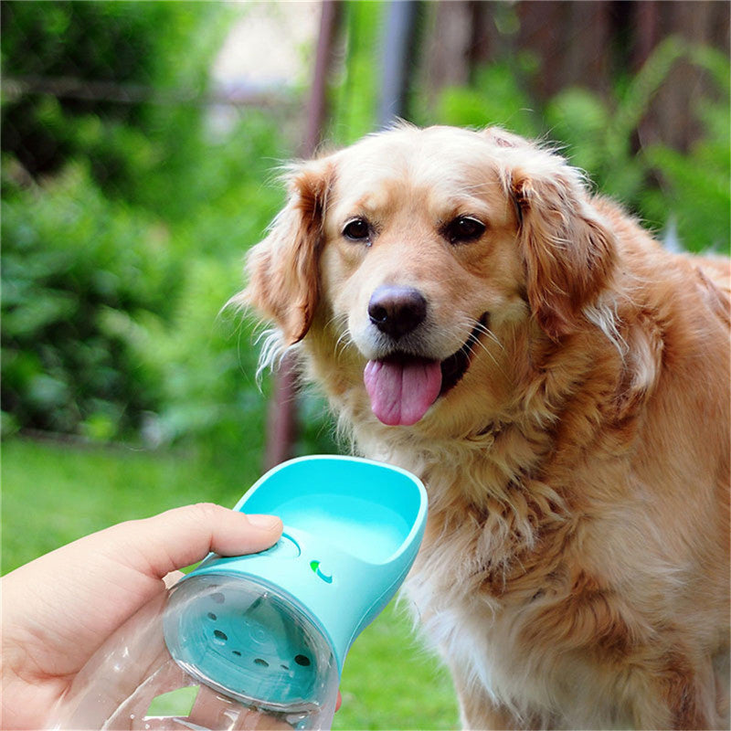 Travel-Friendly Pet Water Bottle with Attached Cup