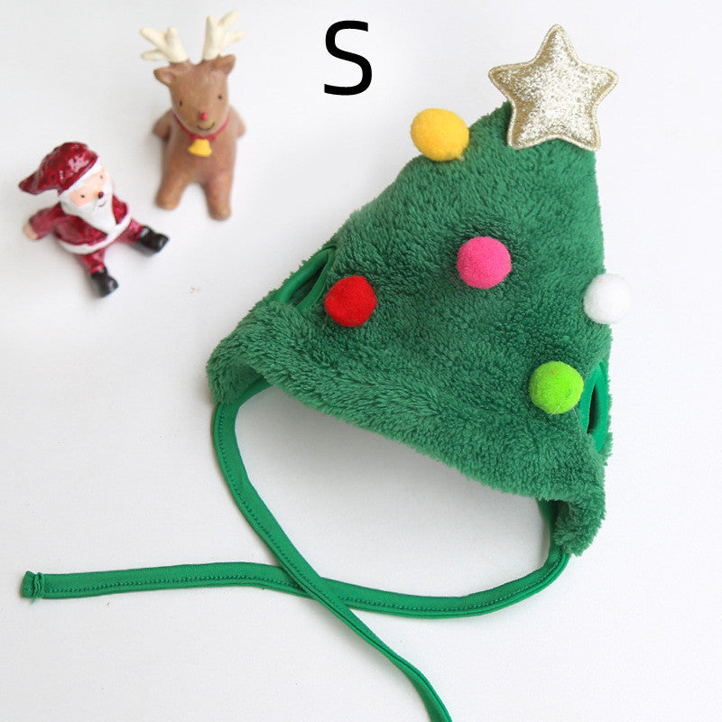 Dog/ Cat Hat Saliva Towel Bib for Christmas