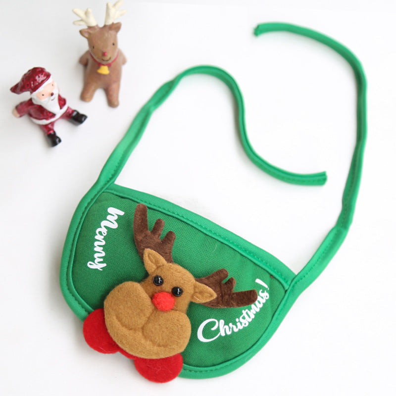 Dog/ Cat Hat Saliva Towel Bib for Christmas