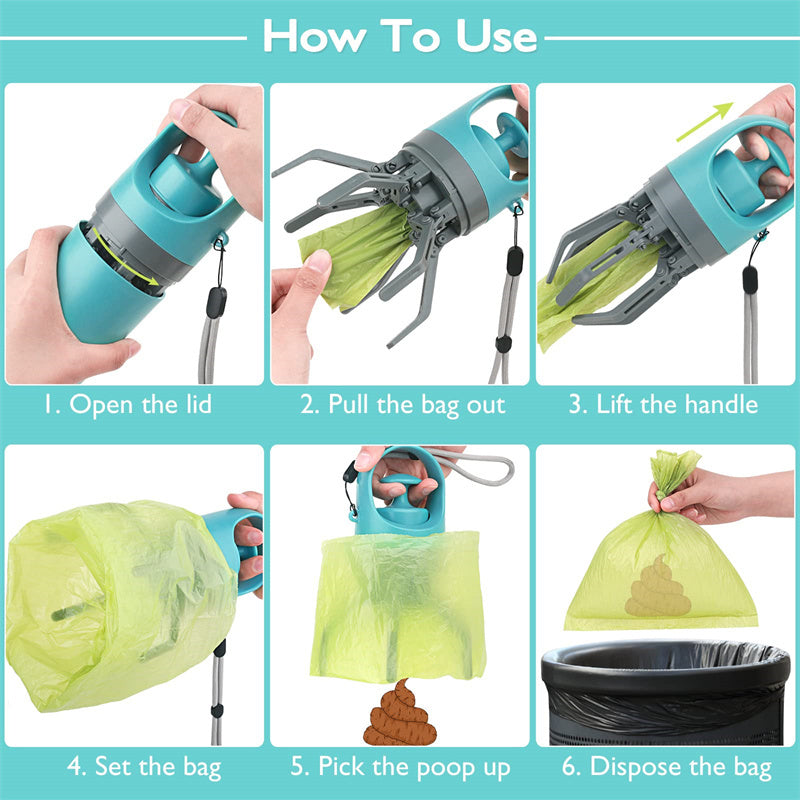 Best Portable Lightweight Dog Pooper Scooper With Built-in Poop Bag Dispenser